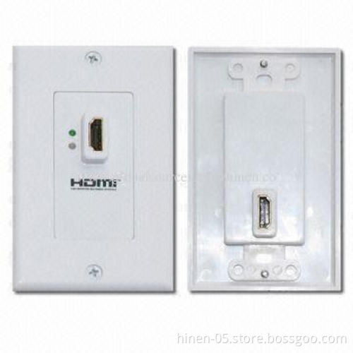 HDMI Wall Plate Repeater with High-definition Multimedia Interface